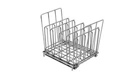 LIPAVI Sous Vide Rack, Model L10 - Marine Quality 316L Stainless Steel - Adjustable, Collapsible, Ensures even and Quick warming with Sous Vide Cooking | Square 19,8 x 16,3 x 16,7 cm | Compatible with LIPAVI Container C10