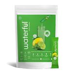 Waterful Lime and Lemon (7.5 gms X 15 sachets) 100% Natural, Real Fruit Flavor, 10+ Vitamins & Minerals, Low Cal Hydration Powder Mix (Pack of 2)