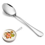 Large Teaspoon Set,16 Pcs 6.7" Silver Spoons,Premium Food Grade 18/10 Stainless Steel Tea Spoons,Durable Metal Teaspoons,Small Silverware Spoons,Kitchen Spoons Set,Mirror Finish & Dishwasher Safe