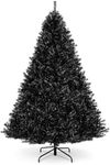 Best Choice Products 4.5ft Artificial Full Black Christmas Tree Seasonal Holiday Decoration for Home, Office, Party Decoration w/ 362 PVC Branch Tips, Metal Hinges, Foldable Base