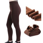 Gadgets Mafia Thermal Leggings Women High Waist Fleece Lined Winter Thermal Bottoms Black Gym Sports Workout Leggings Warm Yoga Pants Tights Running Hiking 16-18 Coffee