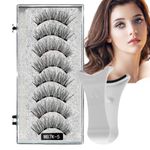 4Pairs Magnetic Eyelashes with Applicator,Magnetic False Eyelashes Set,Magnetic Lashes Natural Look,Eye Lashes Magnetic,False Eyelashes No Glue or Liner Needed,Reusable Magnetic Eyelashes for Woman