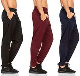 DARESAY 3 Pack: Mens Athletic Pants with Pockets, Mens Sweatpants, Men's Lightweight & Breathable Joggers (Up to 3XL)