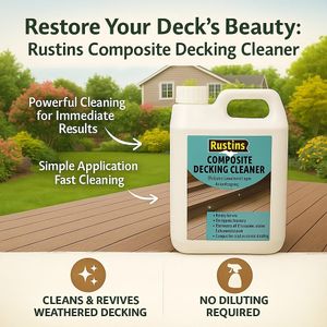 Rustins Composite Decking Cleaner – Mold & Mildew Remover, 4L Outdoor Solution