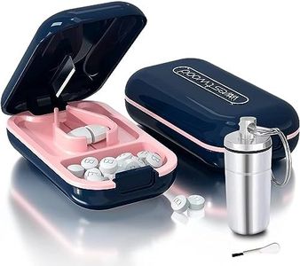 Pill Cutter | Best Pill Cutter for Small or Large Pills | Design in The USA| Cuts Vitamins | Pill Splitter with crystal acrylic pill box