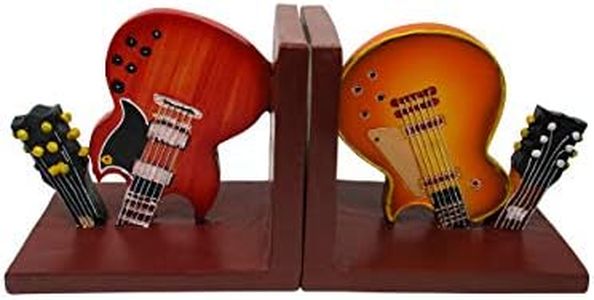 Trademark Innovations Guitar Gift Music Decorative Bookends