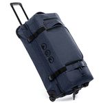 SONS OF ALOHA XL Travel Bag with 2 Wheels Kane Trolley Suitcase 80 cm Wheeled Luggage Sports Bag Duffle Bag Travelling Bag Blue