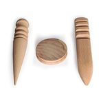 New Leather craft Edge Slicker Round Multi-Size Wood Burnisher 3 Models For Leather Working