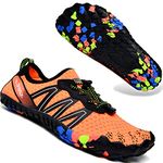 Water Shoes Mens Womens Beach Shoes Swim Shoes Quick Dry Barefoot Surf Shoes Women Sea Shoes Ladies Lightweight Unisex Sport Diving Pool Shoes Orange