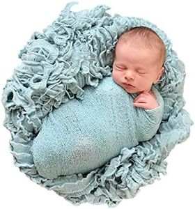 Sunmig Newborn Baby Stretch Wrap Photo Props Wrap-Baby Photography Props (Blue-Grey)