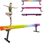 GLANT 7.2ft Ultrasimple Adjustable&Foldable Balance Beam,High-Low Floor Beam Suede Gymnastics Equipment,No Tool Require, Gymnastics Beam for Training&Professional HomeTraining