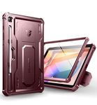 Dexnor for Samsung Galaxy Tab S6 Lite Case, [Built in Screen Protector and Kickstand] Heavy Duty Military Grade Protection Shockproof Protective Cover for Samsung Galaxy Tab S6 Lite - Red