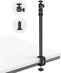 SmallRig Selection Camera Desk Mount Table Stand with 1/4" Ball Head, 13"-35.4" Adjustable Light Stand, Tabletop C Clamp for DSLR Camera, Ring Light, Live Streaming, Photo Video Shooting - 3488