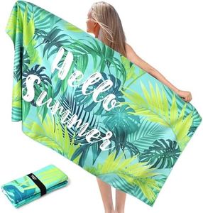 Pameil Serviette de Plage XXL,Serviette Microfibre 90X180cm, Serviettes de Plage Léger et séchage Rapide, Serviette Convient pour la Plage, Sport, Voyages,Sauna,Piscine