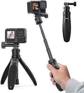 TELESIN° Selfie Stick Tripod for GoPro, Extendable G-Quick Release Portable Vlog Selfie Stick Monopod for GoPro 13 12 11 10 9 8/Insta360 X4 X3/DJI Action 5 Pro 4 3 Accessories Camera Compact Size