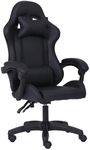 Millhouse Sport Desk Chair, Adjustable Office Gaming Racing Chair with Lumbar and Head Pillow, X3577 - Black-Blk