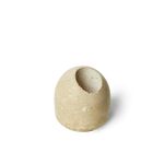PHINILUX 100% Travertine Toothpick Holder | Match Holder | Cute Beige Match Jar | Matches Box for Candles or Bathroom Decor | 2.1*2.1*2.2 | Toothpicks NOT Included