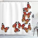 Ambesonne Butterflies Shower Curtai