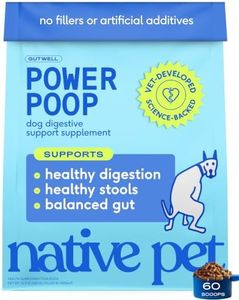 GutWell Power Poop - Digestive Enzymes for Dogs - Digestive Support, Gas Relief & Aids Upset Stomach - Helps with Dog Diarrhea & Gut Health with Targeted Triple-Biotic Blend & M-Fiber - 60 Scoops