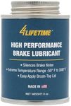 4LIFETIMELINES High Temp Ceramic Brake Lubricant - Superior Heat Resistance, Prevents Seizing, Stops Squeaking - Easy Application 8oz Brush Top Can, LTCBL-8