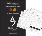 RefStuff RefScardstickers - Football Soccer Referee Write-On Referee Card Match Day Record Stickers (Pack of 40)