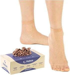 Pedsox, Calze Igieniche Monouso per Prova Calzature, Scatola 100 pezzi, Linea Premium, Lavabili in Lavatrice, Unisex, Taglia Unica, Nudo