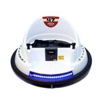 Uboard Electric Bumper Car for Kids 360 Degree Spin, 2 Driving Modes, Bluetooth, Music & Lights | Rechargeable Battery Operated Car for Kids to Drive 2 to 6 Years Boy Girl (White)