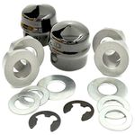 HD Switch Front Wheel Bearing Bushing & Hardware Rebuild Kit replaces Husqvarna Craftsman AYP Poulan Huskee Weed Eater Roper Ryobi 532124959 532009040 583652701 106732X613 491334MA Lawn Mower Tractor