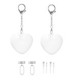 Hi-Y2Kgirls 4Pcs Purse Glow Heart Light, Love Keychain Handbag Light with LED Automatic Sensor and Motion Activation, Rechargeable Heart Shaped Purse Lamp for Women Girls Mother Friends (2PCS-White)