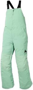 Burton Kids’ Skylar 2-Layer Bib Pants – Waterproof Winter Snowboard Bib Pants – Sage, Small