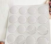 MEYA Set of 50pcs Clear Round 3D Dome Circle Epoxy Sticker for DIY Bottle Cap Sticker Self Adhesive Resin (2inch)