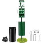 VEVOR Dog Waste Station with Hand Wash Bottle, Commercial Dog Poop Station,11.5 Gallons Pet Waste Bin with 50 Can Liners, Bag Dispenser & 600 Waste Bags, Outdoor Dog Waste Disposal System for Backyard