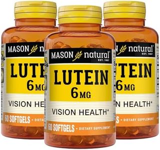 MASON NATURAL Lutein 6 mg with Vitamin E - Healthy Vision and Eye Function, Supports Eye Health, 60 Softgels (Pack of 3)