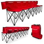 PowerNet 6 Seater Team Bench | Backpack Style Carry Bag Included | Ultra Portable | Great for Teams | Soccer Basketball Football