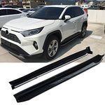 All Black For Toyota RAV4 2019 2020 2021+ Running Board Side Step Nerf Bar Protect Pedals 2PCS