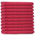 Casabella Microfiber Cleaning Cloths10 Pack - 40x40cm All-Purpose Towels for Kitchen, Car, and Home - Includes Microfiber Dish Cloths, Cleaning Dusters, and Car Cleaning Towels Pink