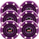 IDS 6 Pack of Roller Hockey Puck Pro Shot (Purple)