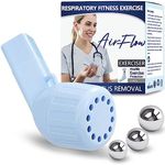 Mucus Clearance and Lung Expansion Device, Flutter Valve Mucus Removal Device, Lung Exerciser Device for Lung Strengthener, Breathing Exercise Device for Lungs (Light Blue)