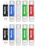 ABLAZE Type C USB Stick 64GB 10 Pack, Dual USB 2.0+ USB C Flash Drive for iPhone 15, Android Smartphone, Computers, Tablets, Mac,iPad,PC (10 Pack)