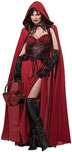 Womens Dark Red Riding Hood Costume Large