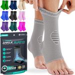 MODVEL 2 Pack Ankle Brace for Men & Women - Sprained Ankle Brace for Plantar Fasciitis Relief - Ankle Stabilizer Brace - Achilles Tendonitis Support & Foot Plantar Fasciitis Sock