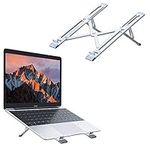 KLIM Steady Portable Laptop Stand for Desk + Foldable iPad Stand + Light and Sturdy Aluminum Laptop Riser + 5 Year Warranty + Compatible with Tablets and Notebooks up to 15.6 inches