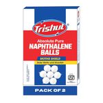 Trishul Naphthalene Moth Balls for Clothes | Bathroom | Wardrobe | Protect Clothes 100% Safe | Smell | free | Stain-Free | Germs Free | ISI Marked | 400 Gram White | Pack of 2 |