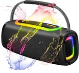 Bluetooth 5.4 Speakers, 6000mAh Portable Wireless Speaker, 36H Playtime, White Elephant Gifts for Adults, Stocking Stuffers for Teens Boy Girl, IPX7 Waterproof, Speaker with Multi-Color Rhythm Lights