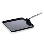 GreenPan Prime Midnight Hard Anodized Healthy Ceramic Nonstick, 11" Griddle Pan, PFAS-Free, Dishwasher Safe, Oven Safe, Black