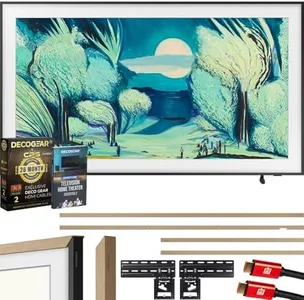 Samsung QN65LS03FA 65" The Frame QLED 4K AI TV (2025) Bundle with Modern Teak Bezel, CPS 26 Month Protection, Slim Flat Mount, 2X HDMI Cables & Deco Gear Complete Home Theater Beginner's Guidebook