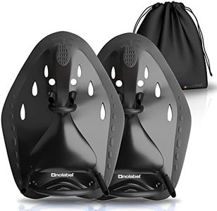 NO LABEL Swimming Paddles Swimming Aids for Adults Juniors - Black Hand Paddles - Black Swim Paddles - Adult Swimming Training Aids To Improve Hand Stroke Positioning - Swimming Equipment