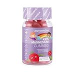 Kids Magnesium Gummies – Vegan - 1 Month Supply – Childrens Supplements – 30 Chewable Vitamins – 455 Mg Magnesium Citrate providing 50 mg Magnesium- by Novomins