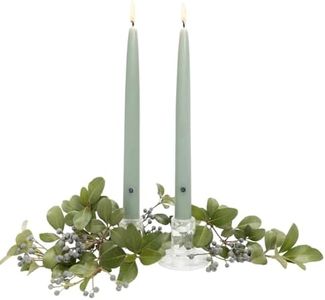 Colonial Candle Bayberry Scented Taper Candle, Hand-Dipped, Drip-Less & Smokeless, Premium Wax with Cotton Wick, 10 in, 2 pk