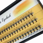 Scala 10 Root 60pcs Black Handmade False Eyelashes Natural Long Individual Eyelashes Extension Fake Lashes Makeup Beauty Cosmetic (14mm)